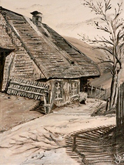 Alter Bauernhof - 30cm x 50cm (BxH)