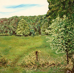 Waldgebiet Fährbaum Sommer - 40cm x 40cm (BxH)