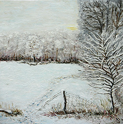 Waldgebiet Fährbaum Winter - 40cm x 40cm (BxH)