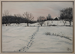 Waldgebiet Fährbaum Winterbild (70cm x 50cm (BxH)